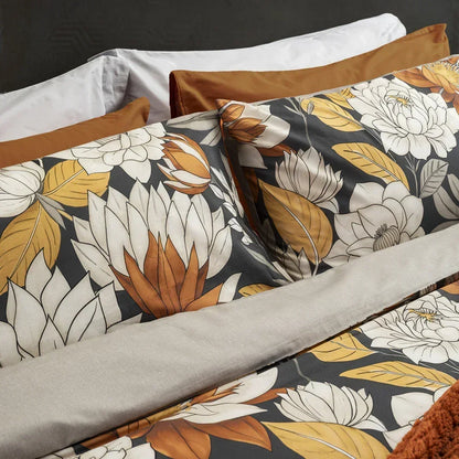 Completo Letto Colette Brandy – Singolo, Piazza e Mezza, Matrimoniale (Beige / Grigio Scuro)