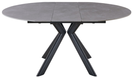Tavolo rotondo allungabile Coltrane - top ceramica grigio lucido 120-150 cm