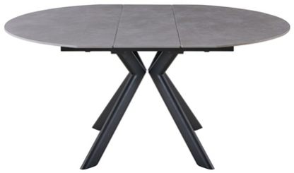 Tavolo rotondo allungabile Coltrane - top ceramica grigio lucido 120-150 cm