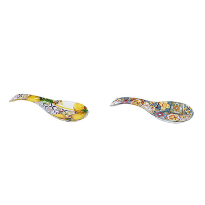 Poggiacucchiaio in Vetro – Assortito 2 Decori