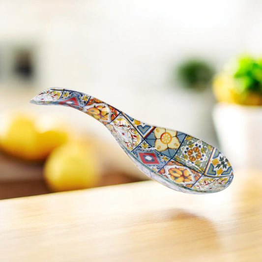 Poggiacucchiaio in Vetro – Assortito 2 Decori