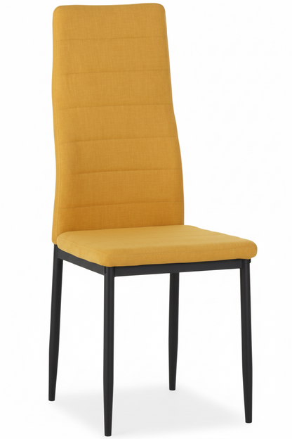 Set 6 Sedie Moderne Dhalia in Tessuto con Struttura in Metallo