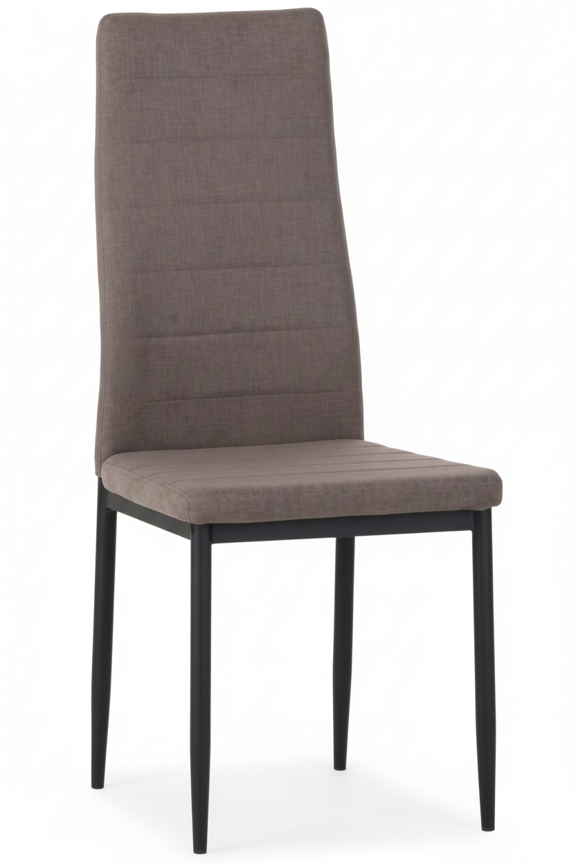 Set 6 Sedie Moderne Dhalia in Tessuto con Struttura in Metallo