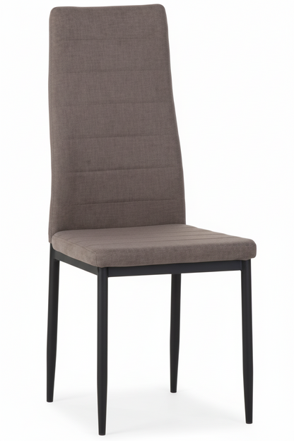 Set 6 Sedie Moderne Dhalia in Tessuto con Struttura in Metallo
