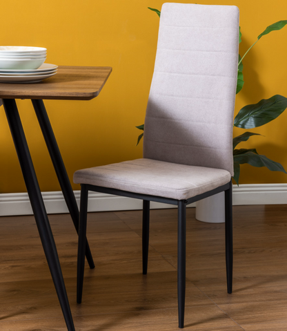 Set 6 Sedie Moderne Dhalia in Tessuto con Struttura in Metallo