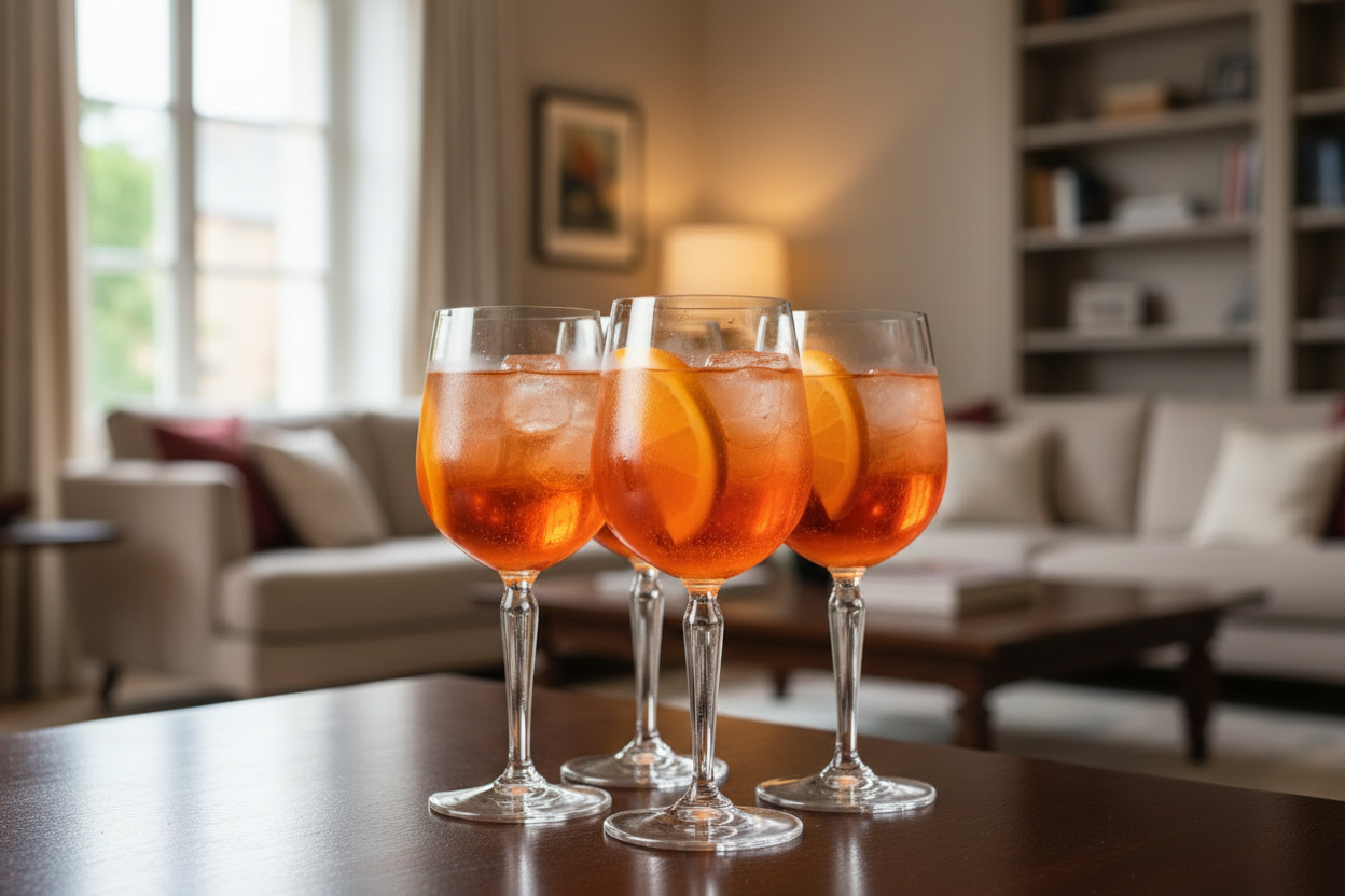 Bicchieri Spritz Brandani Set 4 Pezzi – Calici Cocktail Ampi in Crystal Glass per Aperitivo