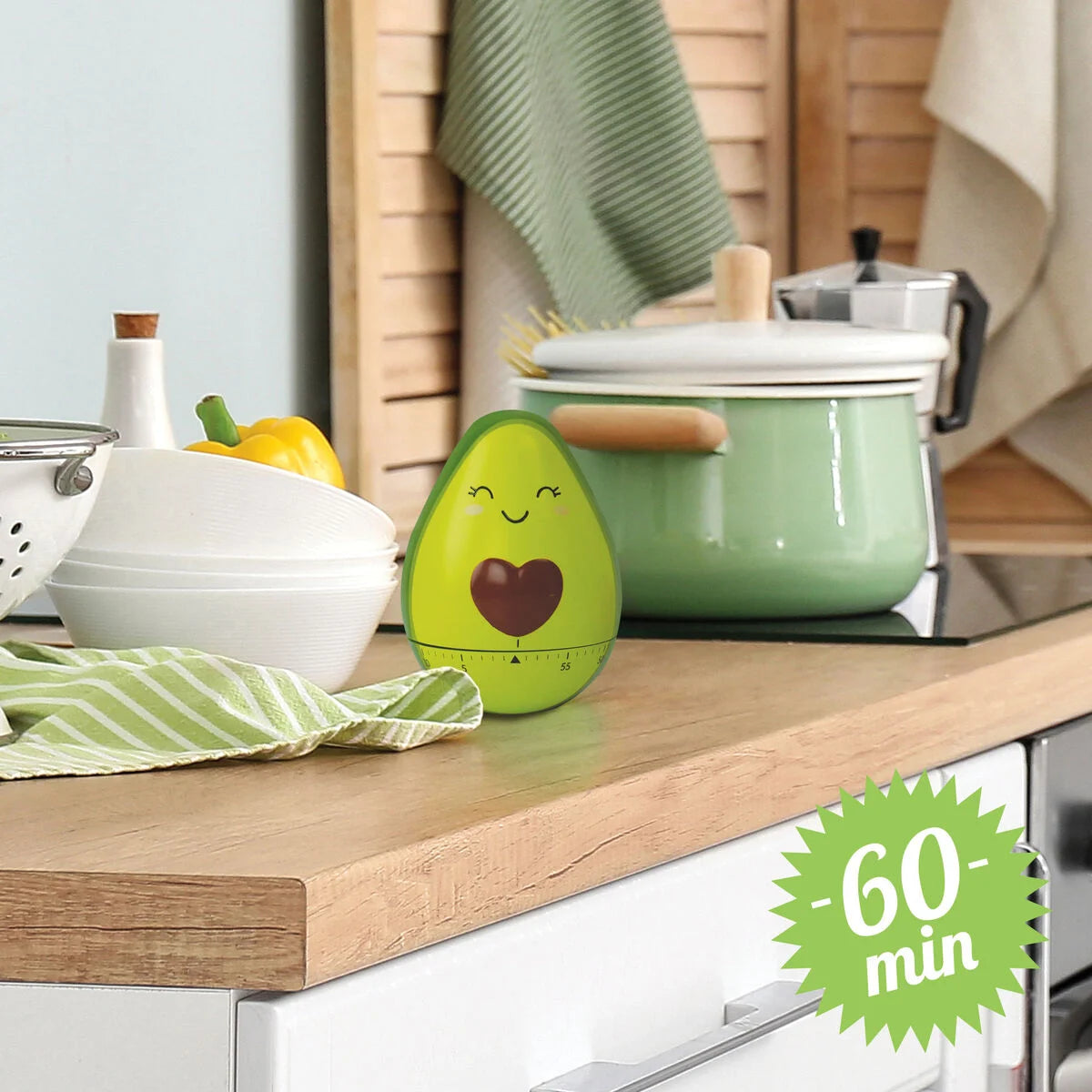 Timer da cucina ambientato, prodotto da Legami.
Venduto da Prodomo negozio online di Casalinghi