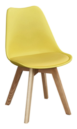 Set 6 Sedie Lelia con Gambe in Legno Naturale e Seduta in Polipropilene