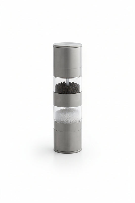 Macina Sale e Pepe Doppio Brandani Inox – Macinino 2 in 1 con Regolazione