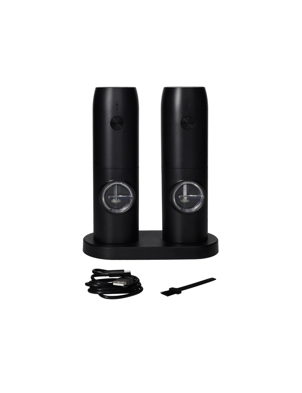 Macina Sale e Pepe Elettrico Ricaricabile Brandani - Set 2pz con Supporto