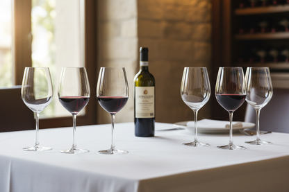 Set 6 Calici Vino Rosso 50cl Millésime – Bicchieri Eleganti in Vetro Trasparente