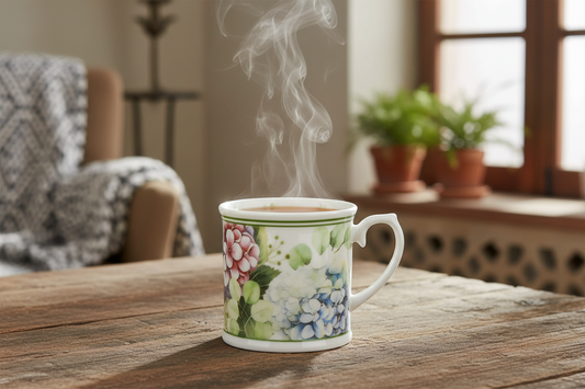 Mug Flora Brandani New Bone China – Tazza Floreale Elegante per Colazione