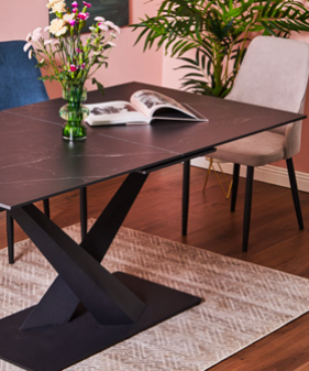 Tavolo allungabile Oliver in ceramica 160-200x90 cm