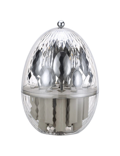 Portaposate ovetto girevole Brandani - abs/pp c/24 pz posate inox