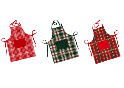 Grembiule Cucina "Holly" in Misto Cotone Natalizio - 3 colori assortiti