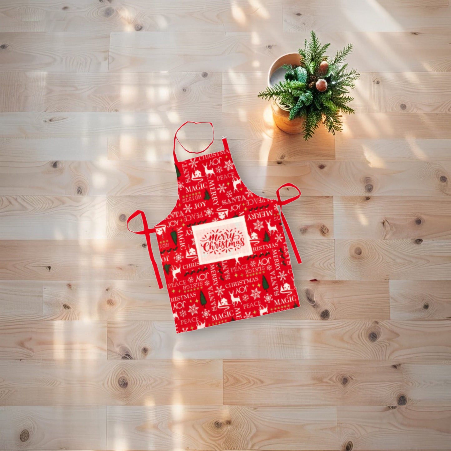 Grembiule in Misto Cotone "Karima" Natalizio - 3 colori assortiti