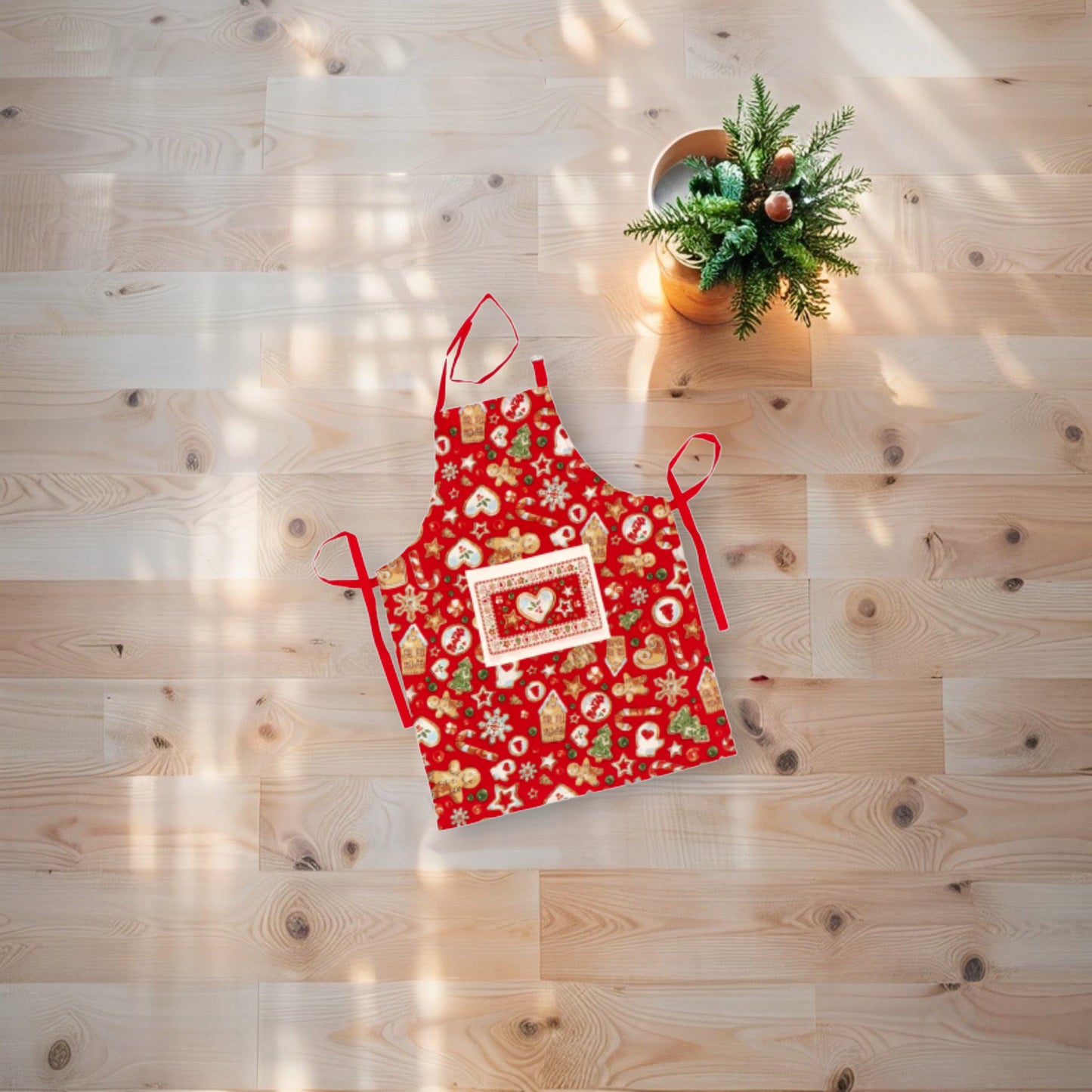 Grembiule in Misto Cotone "Karima" Natalizio - 3 colori assortiti