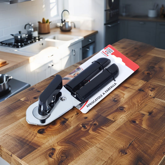 Butterfly Can Opener with Rubber Grip - 20.5 cm