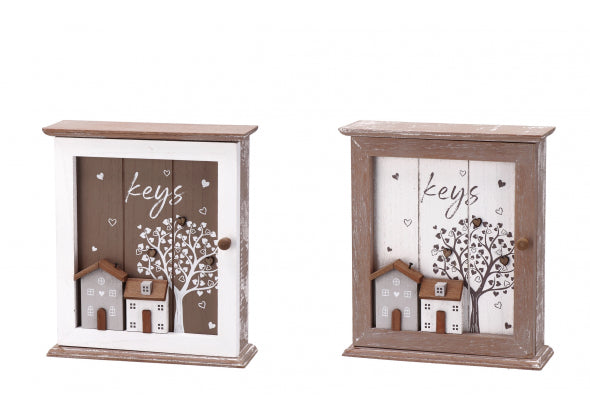 Armadietto portachiavi in MDF. 2 colori assortiti. Venduto da Prodomo negozio online di Casalinghi