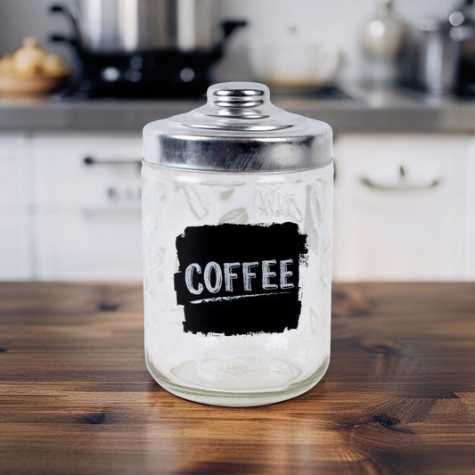 800cc Blackboard Ceramic Coffee Jar