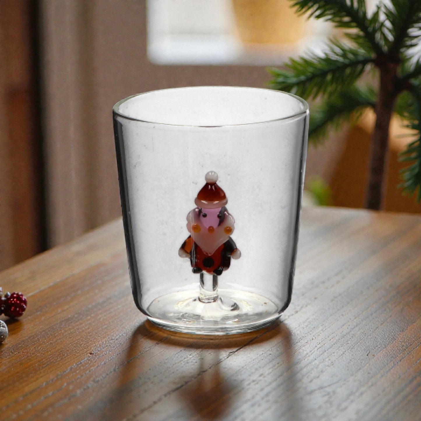 Bicchiere di Natale in Vetro con Figura 3D - Capacità 35 cl - 6 Modelli assortiti