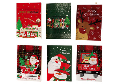 Biglietto Augurale Natalizio con Busta - 6 Modelli Assortiti