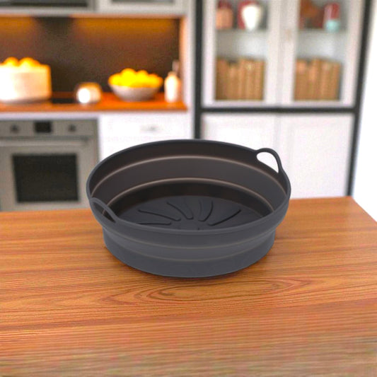 Cestello Rotondo Pieghevole in Silicone per Friggitrice ad Aria Ø20,5 cm