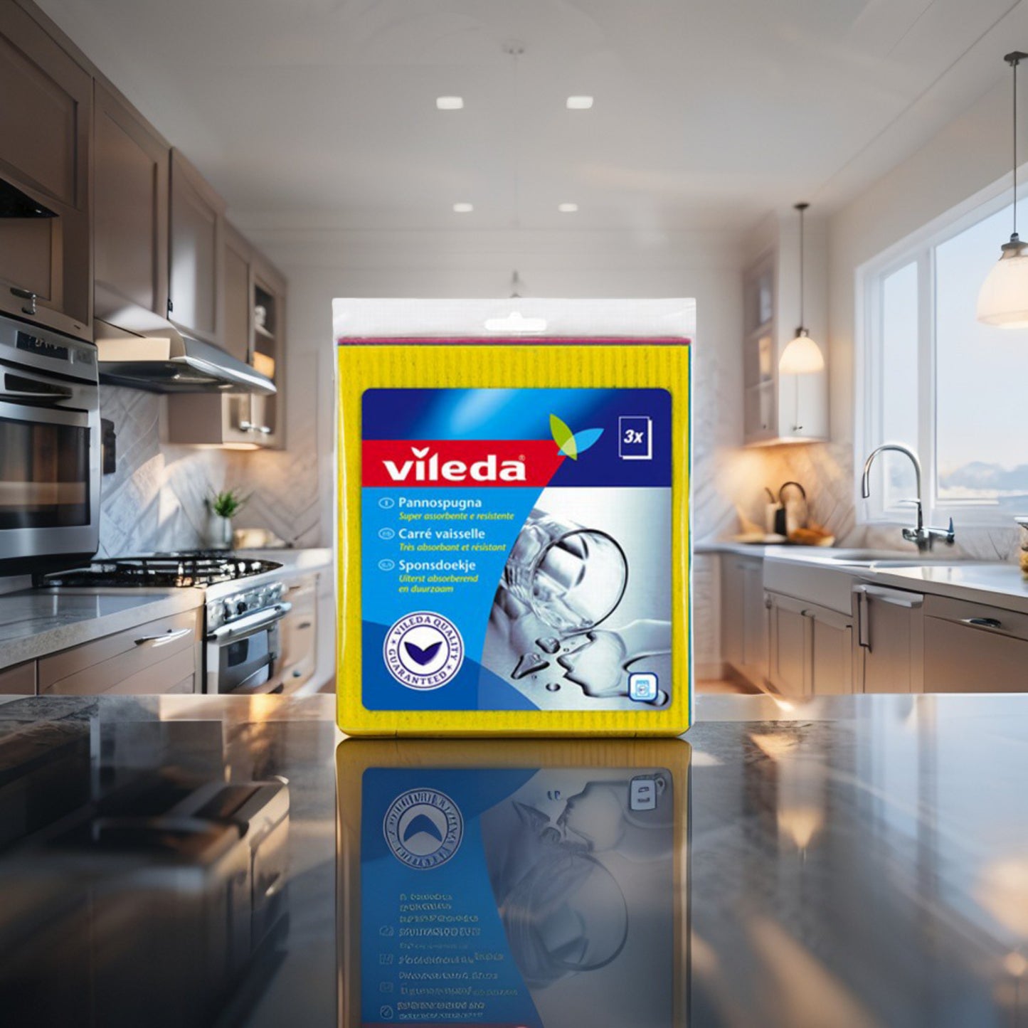 Pack of 3 Vileda Sponge Cloths