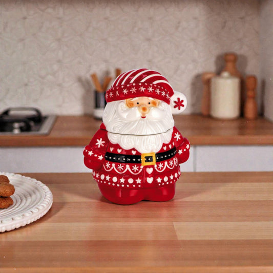 Contenitore Babbo Natale in Ceramica - 3 Dimensioni disponibili