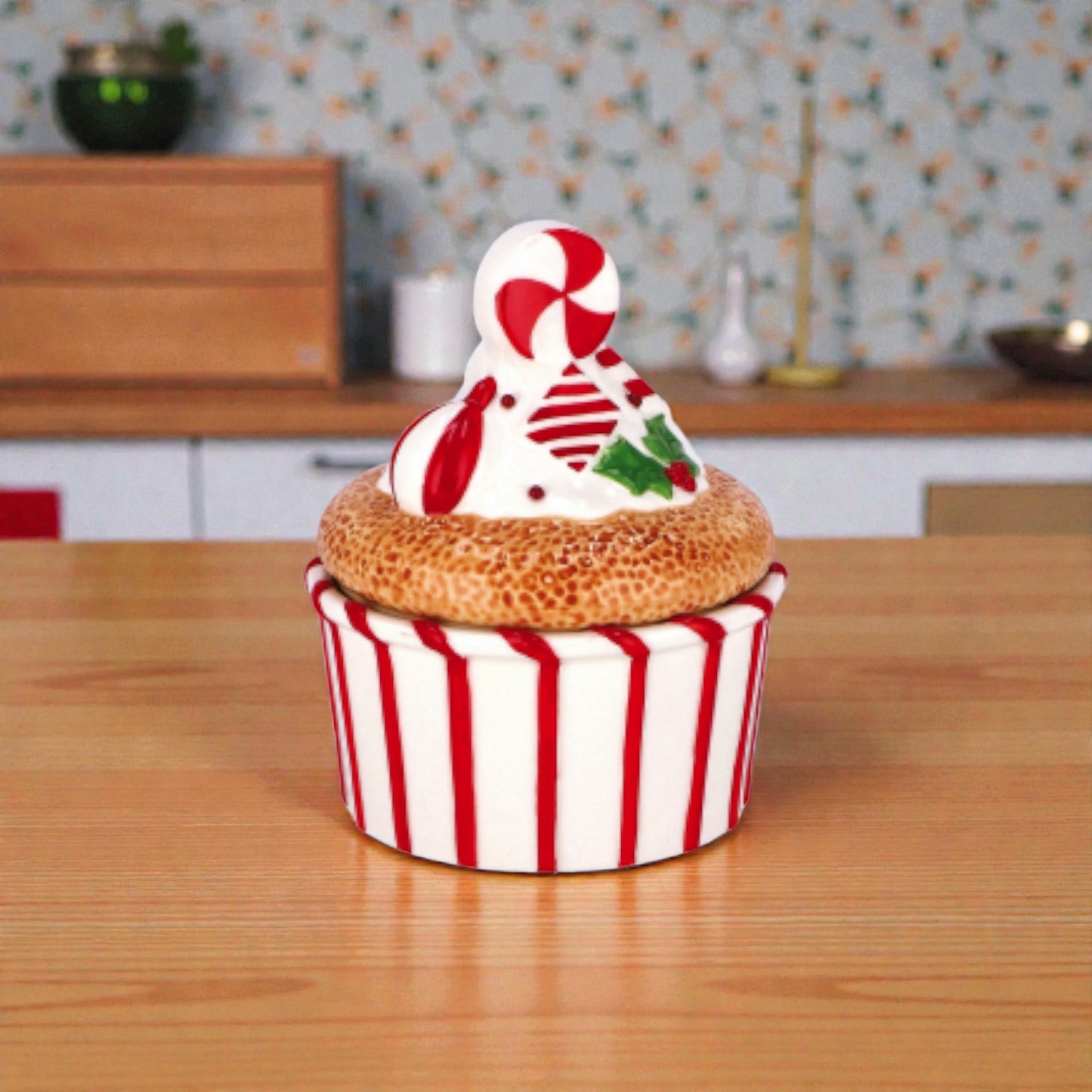 Scatola Contenitore Natale Cupcake in Ceramica
