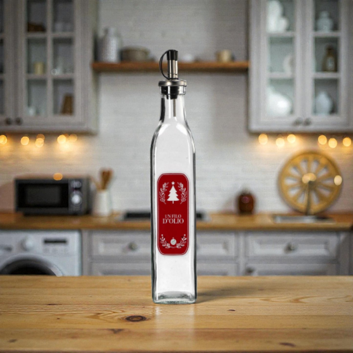 Oliera di Natale in Vetro 500 ml - 2 Colori assortiti