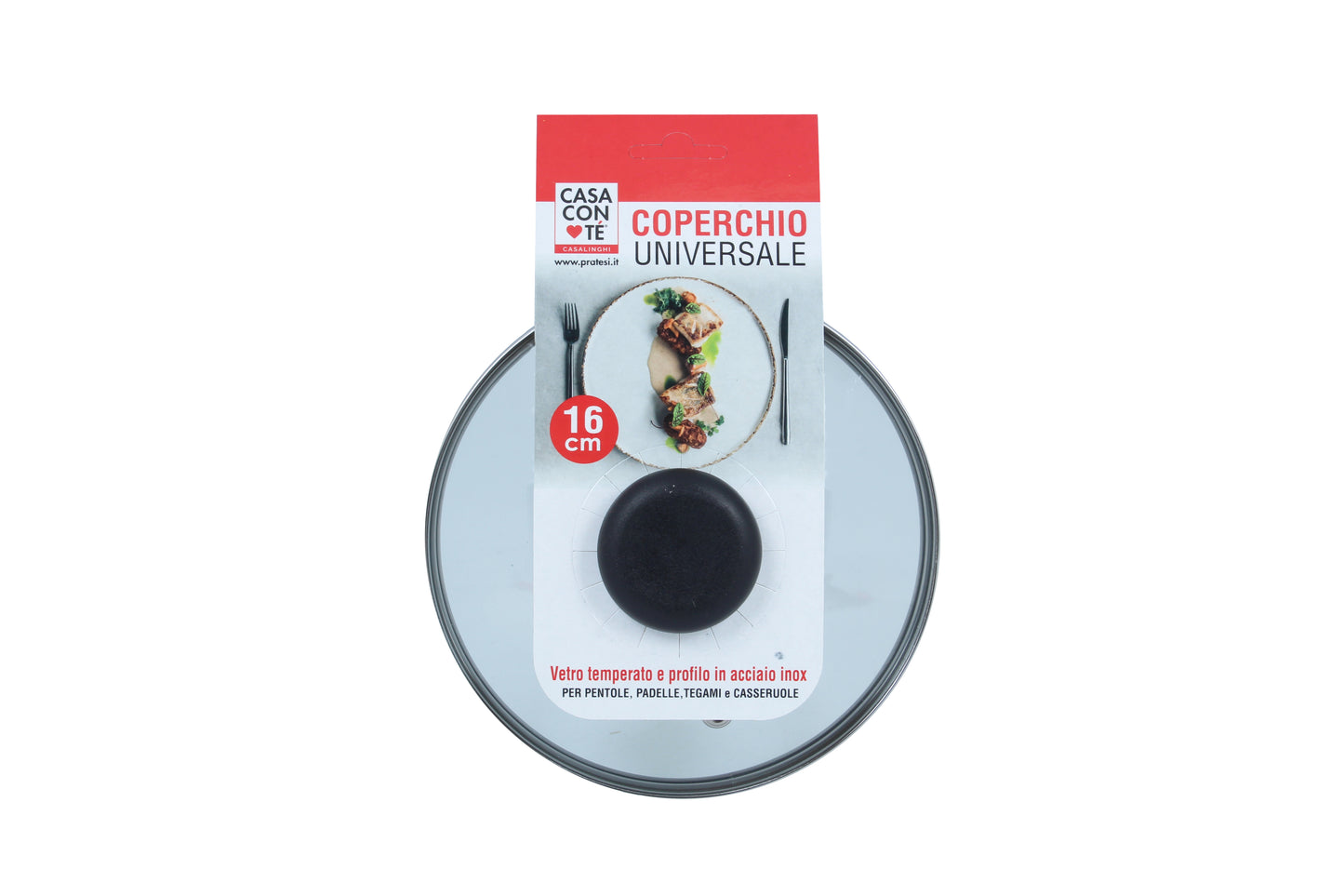 Coperchio Universale in Vetro Temperato Casa Con Te - 6 Misure