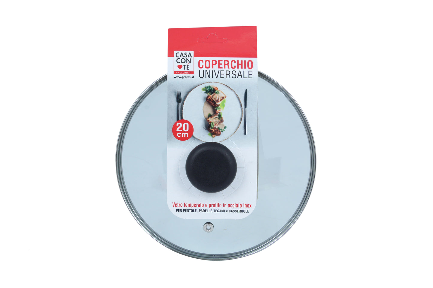 Casa Con Te Universal Tempered Glass Lid - 6 Sizes