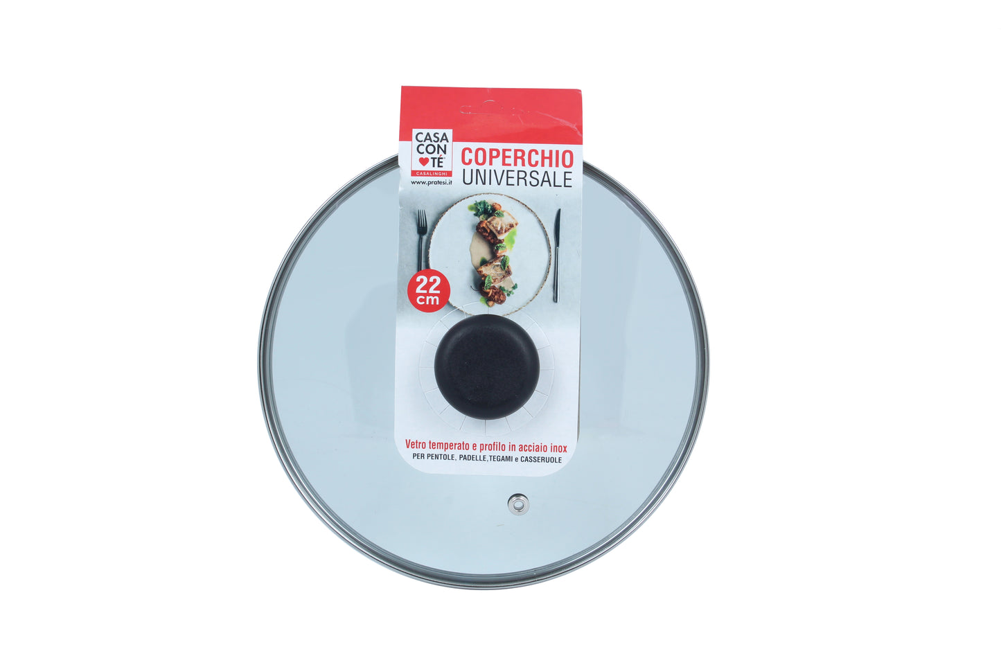 Coperchio Universale in Vetro Temperato Casa Con Te - 6 Misure