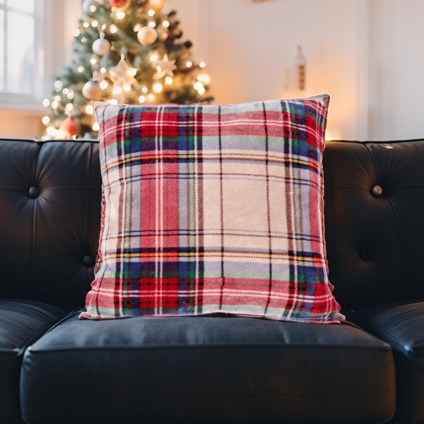 Cuscino in Flannel Sherpa Natalizio - 2 Dimensioni Disponibili - 3 Colori assortiti