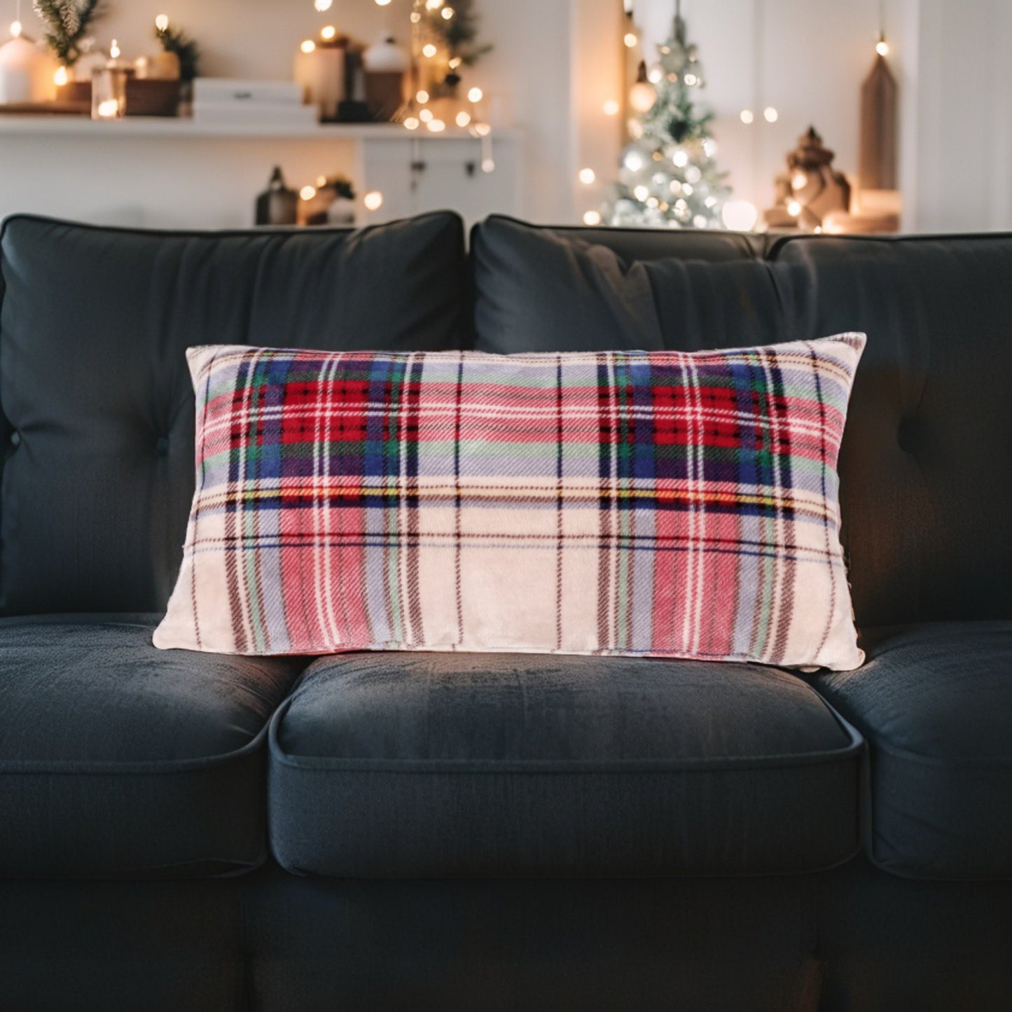 Cuscino in Flannel Sherpa Natalizio - 2 Dimensioni Disponibili - 3 Colori assortiti