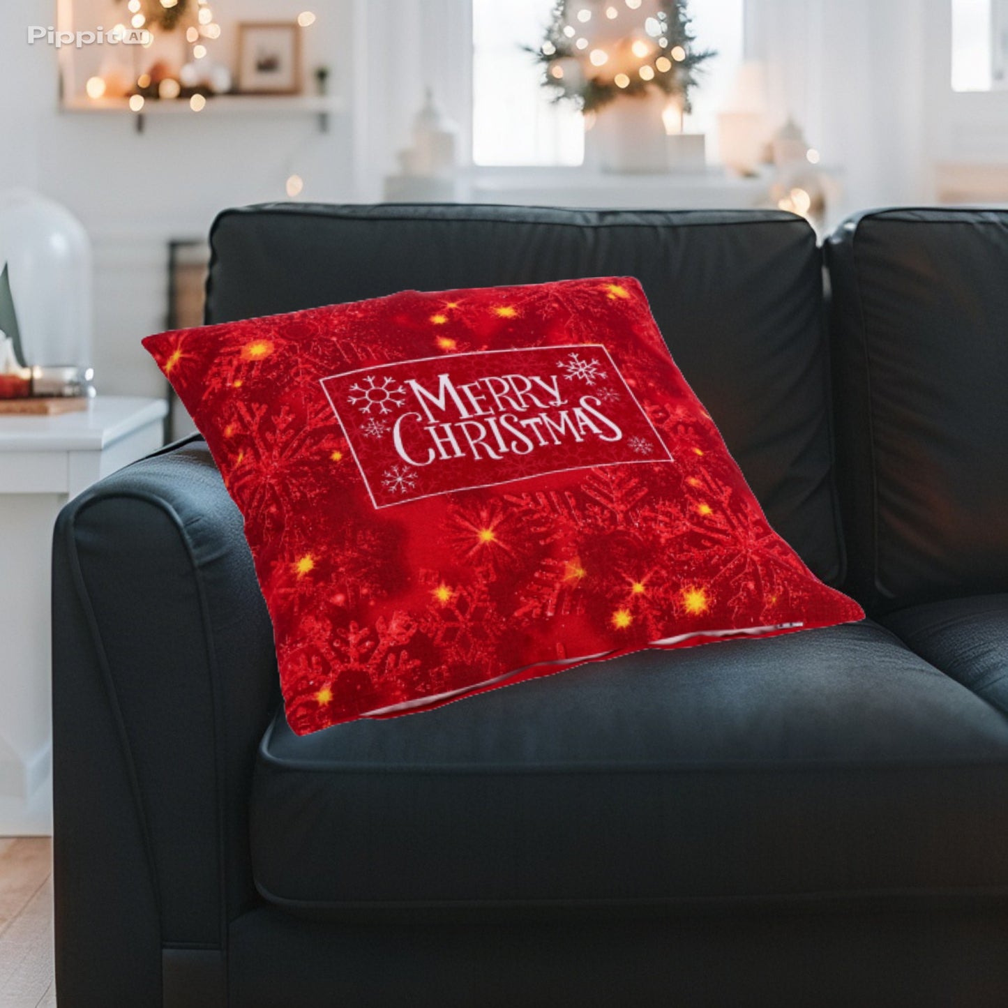 Cuscino Natale "Karima" - Rosso - Dimensioni 45x45 cm