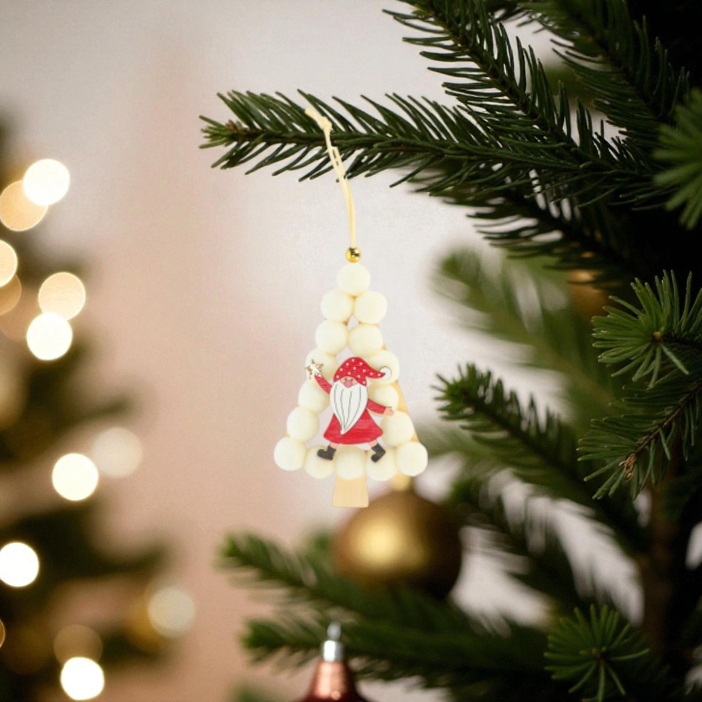 Addobbo Albero di Natale - Forma Albero o Cuore con Campanella