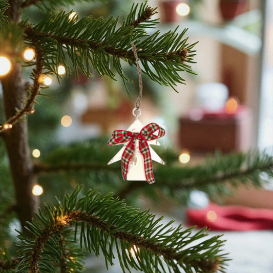 Decorazione a Forma di Albero - Decorazione Albero Natale in MDF - 2 Colori Assortiti