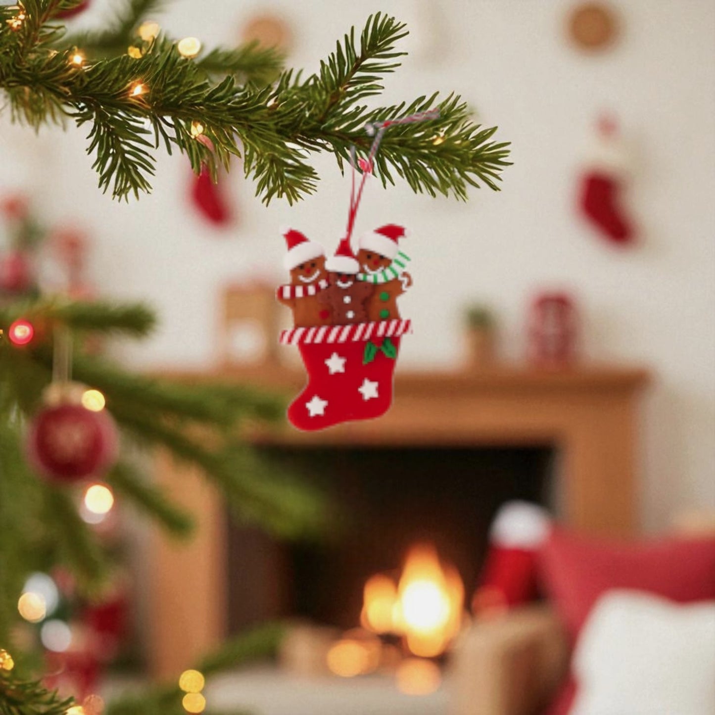 Decorazione Natalizia in Argilla da Appendere – 4 Modelli Assortiti