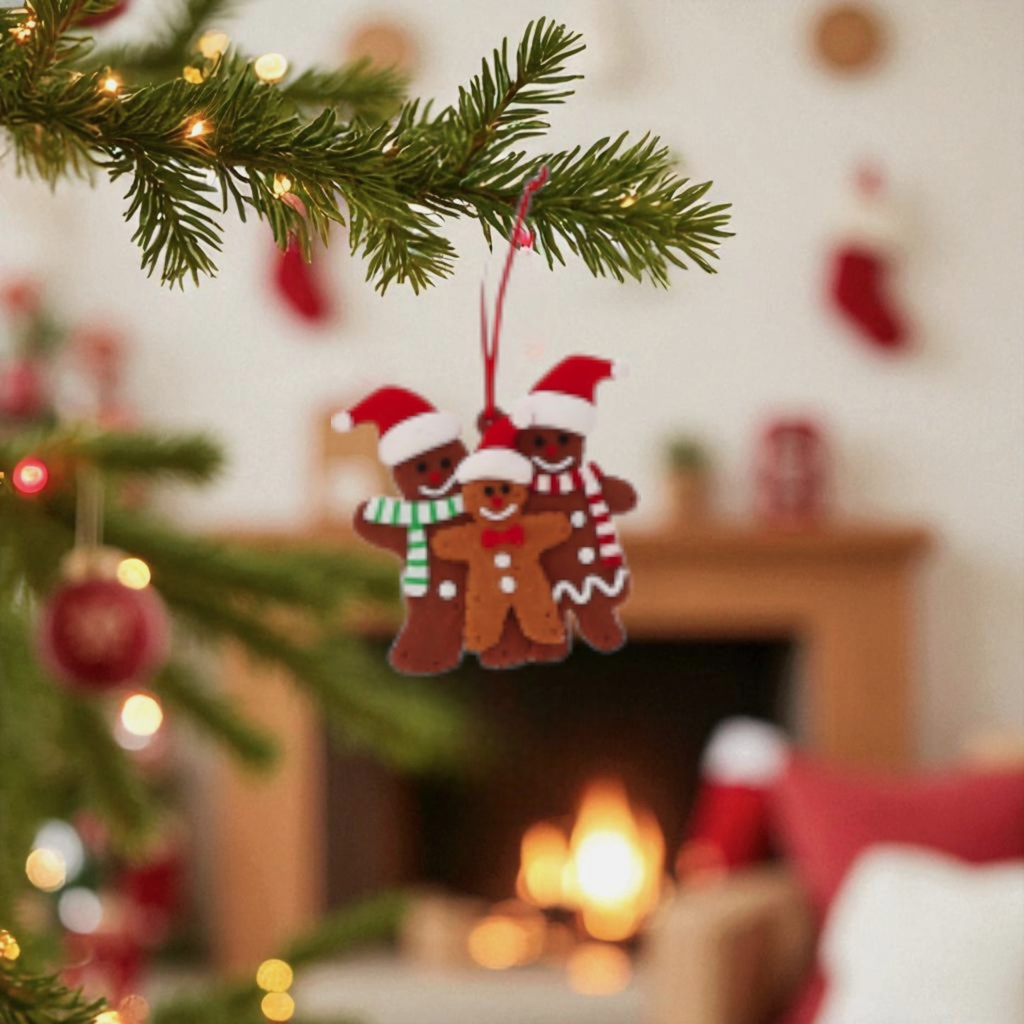 Decorazione Natalizia in Argilla da Appendere – 4 Modelli Assortiti