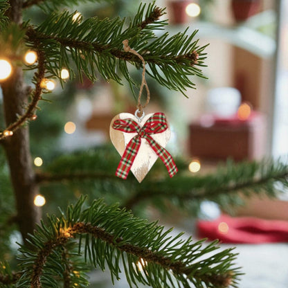 Decorazione Abero di Natale a Forma di Cuore in MDF