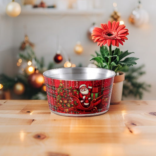 Fioriera Rotonda Natalizia in Ferro in 5 Misure e 2 colori assortiti