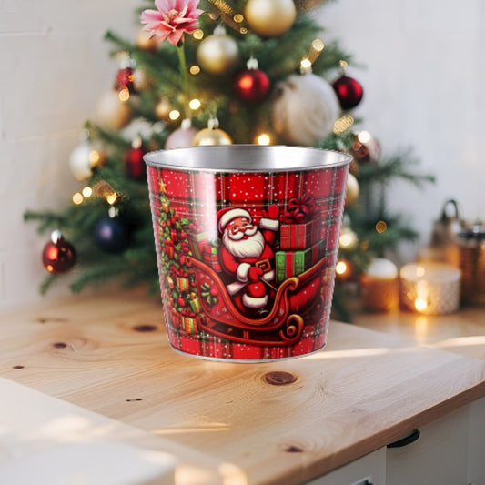 Fioriera Rotonda Natalizia in Ferro in 5 Misure e 2 colori assortiti