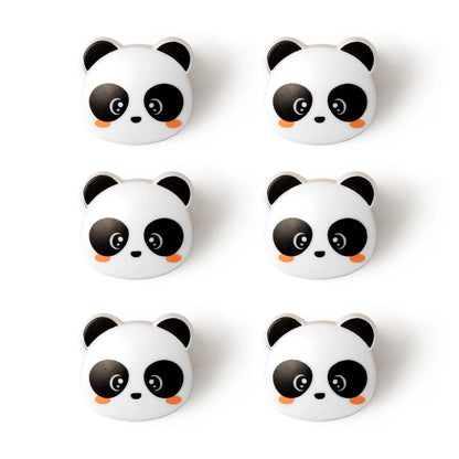 Set of 6 Panda Package Closing Clips - Ties