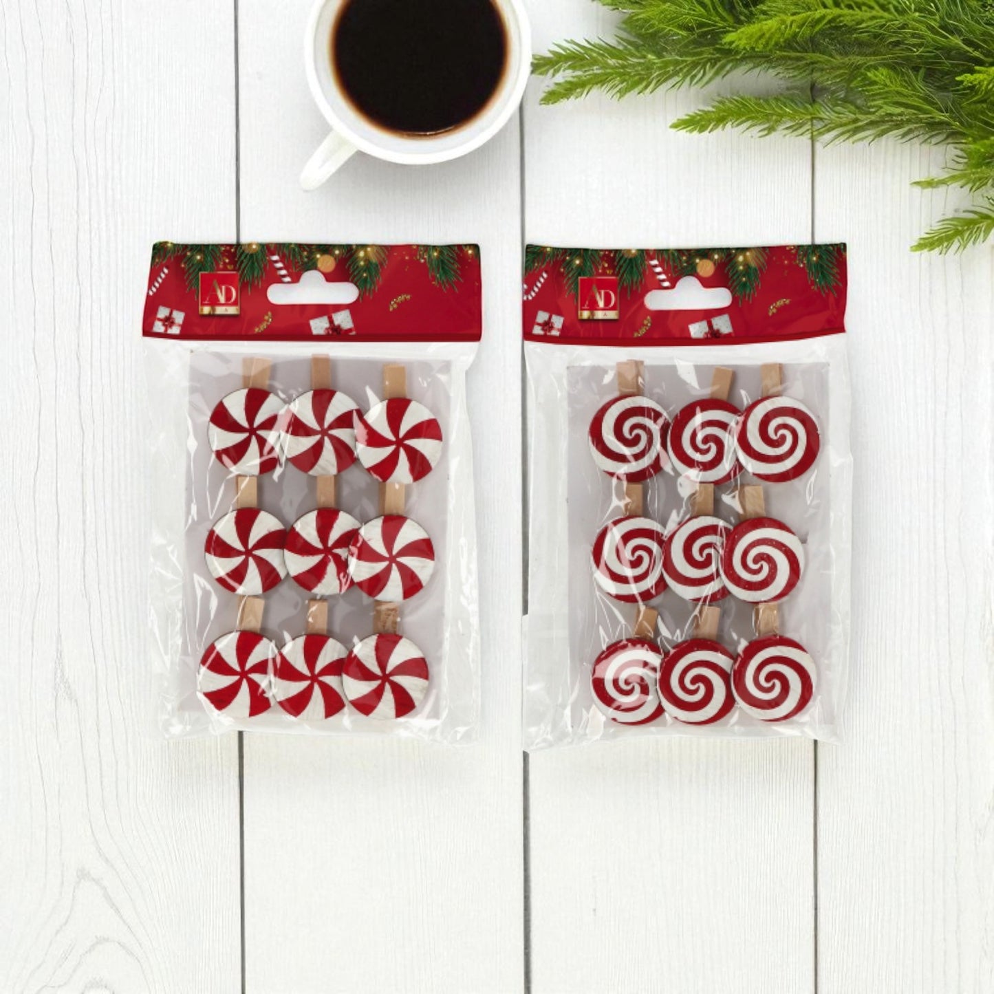 Set 9 Mollette Natalizie in MDF