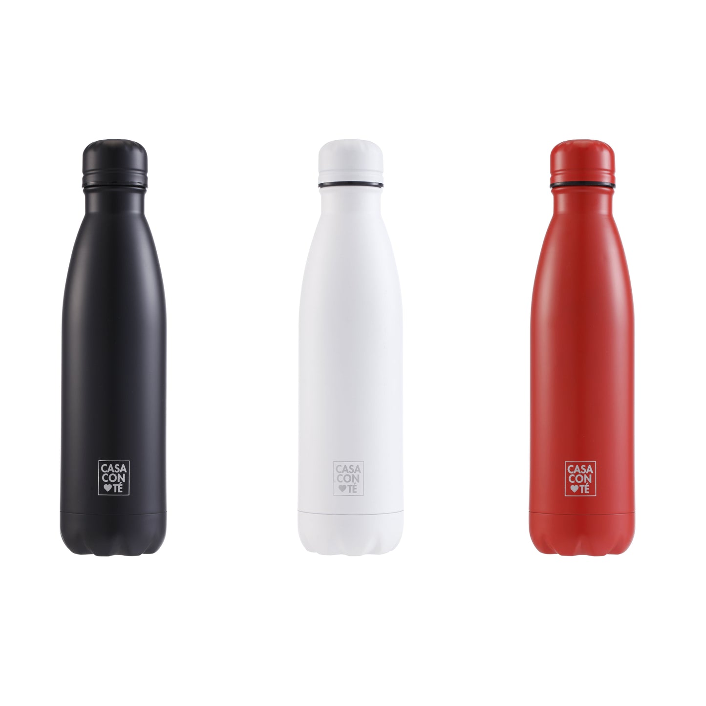 Bottiglia Termica Acciaio 500 ml Doppia Camera - 3 Colori Assortiti
