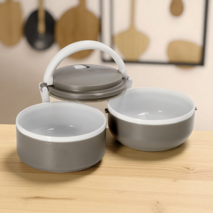 Contenitore Portapranzo in Plastica con 2 Scomparti