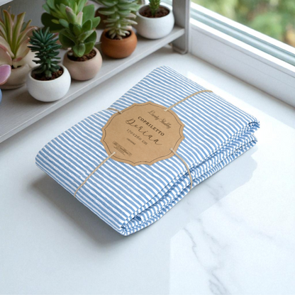 Copriletto singolo Dorian 170×260 cm – disponibile in 3 colori: azzurro, rosa, sabbia