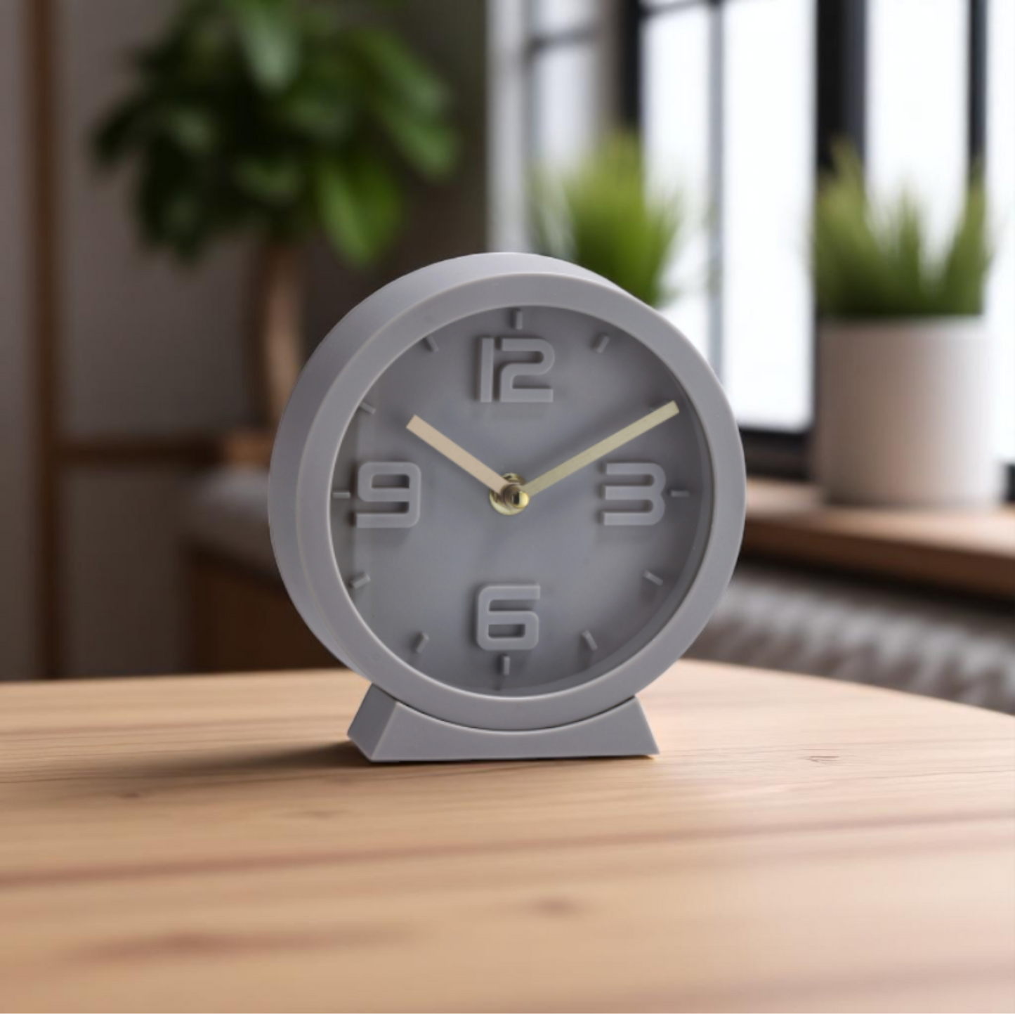 Orologio da tavolo in plastica con lancette oro. Venduto da Prodomo negozio online di Casalinghi